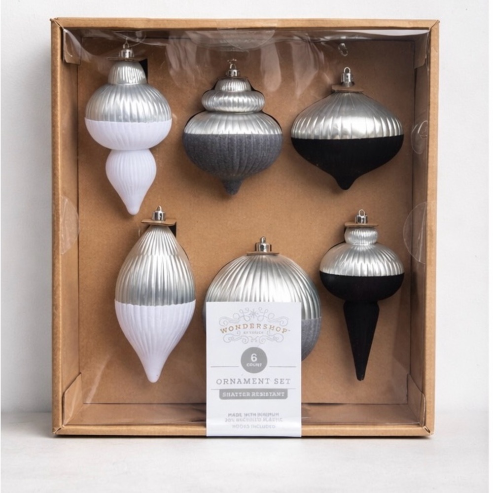 Wondershop 6pc Shatter-Resistant Christmas Ornament Set